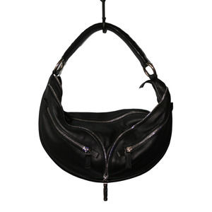 Versace Black Biker Bag ~ Zipper Details ~ Authentic ~ NWT